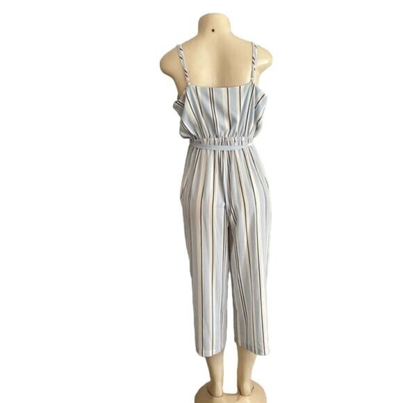 Guess Jumpsuit with Light blue stripes and ruffles neckline size M summe… - Picture 7 of 8